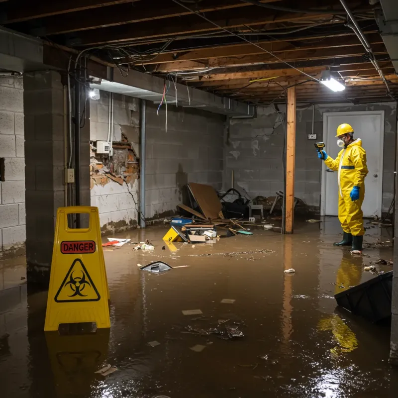 Flooded Basement Electrical Hazard in Coffee County, AL Property